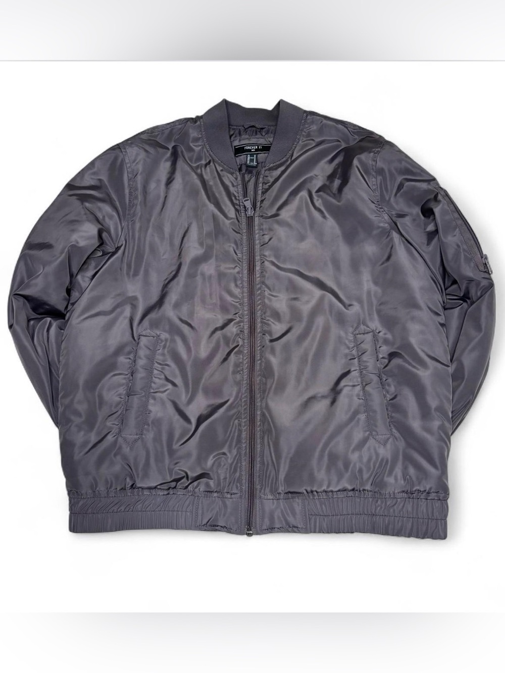 Minimalist Techwear Charcoal Grey Bomber Jacket Men’s